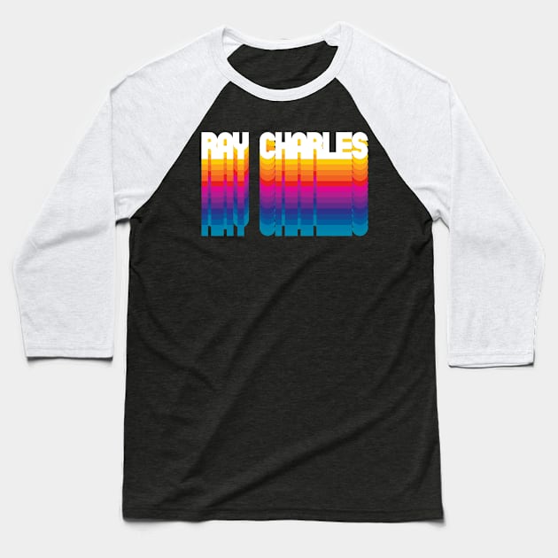 Retro Ray Proud Name Personalized Gift Rainbow Style Baseball T-Shirt by Time Travel Style